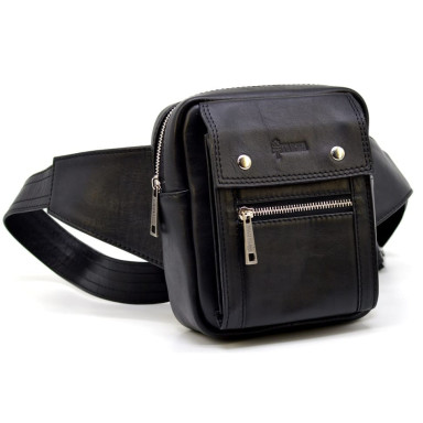 Men's leather belt bag GA-7777-4lx TARWA made of Nappa leather