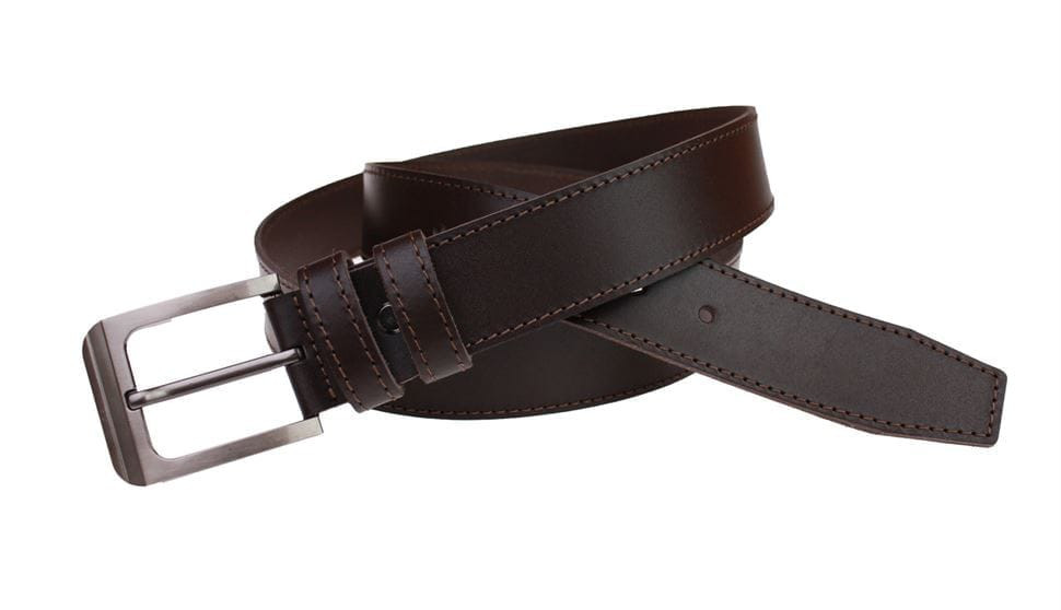 Ремінь чоловічий шкіряний джинсовий одна строчка SULLIVAN RMK-17 (7.5) 115-150 см коричневий