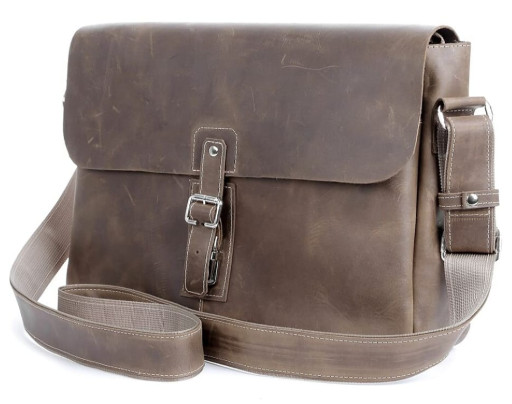 Сумка SHVIGEL 00980 з натуральної винтажной шкіри Коричнева