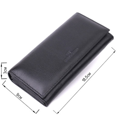 Удобный женский кошелек из натуральной кожи ST Leather 22523 Черный