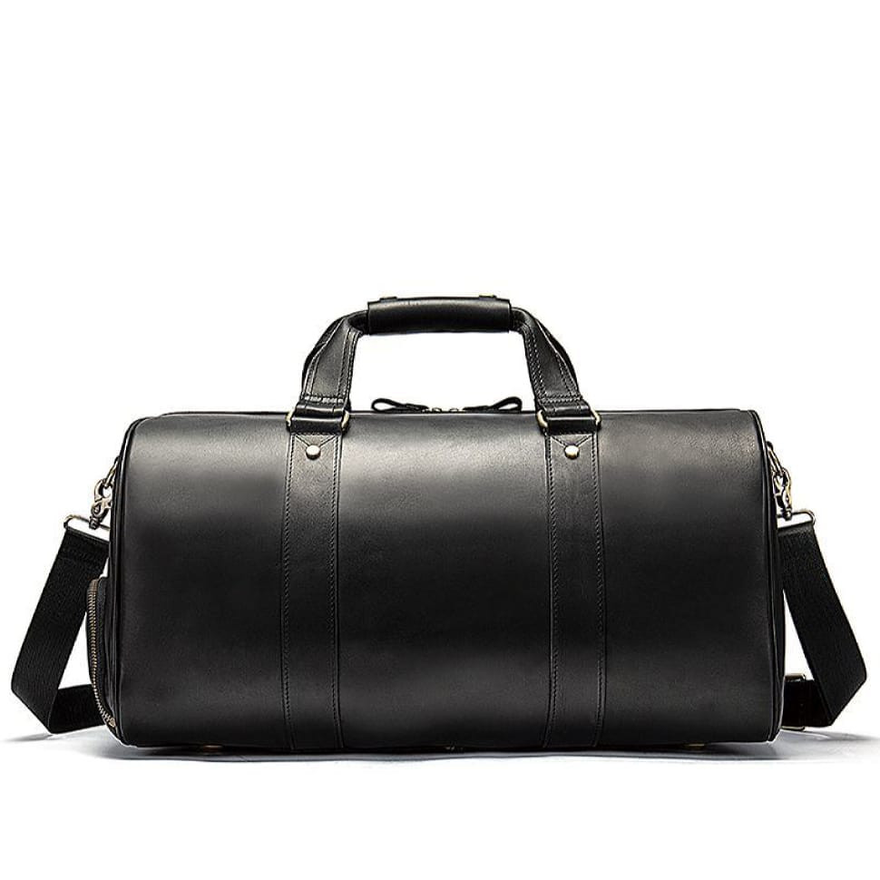 Сумка дорожная из натуральной кожи черная B10-8925 Joynee