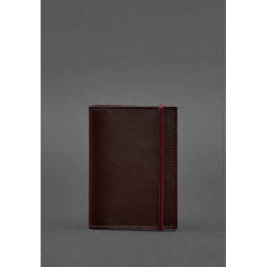 Leather cover for passport 1.0 burgundy