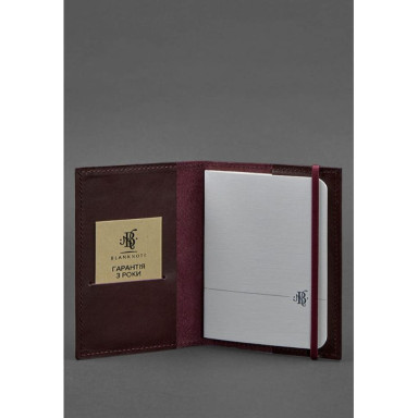 Leather cover for passport 1.0 burgundy