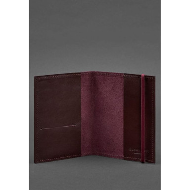 Leather cover for passport 1.0 burgundy