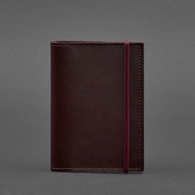 Leather cover for passport 1.0 burgundy