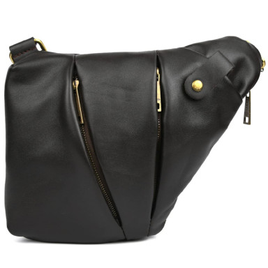Мужская сумка-слинг через плечо для левши TARWA GC-6405-3md коричневая