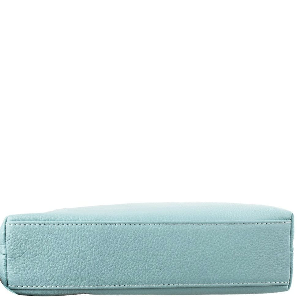 Сумка жіноча шкіряна Desisan 575-376 блакитний флотар