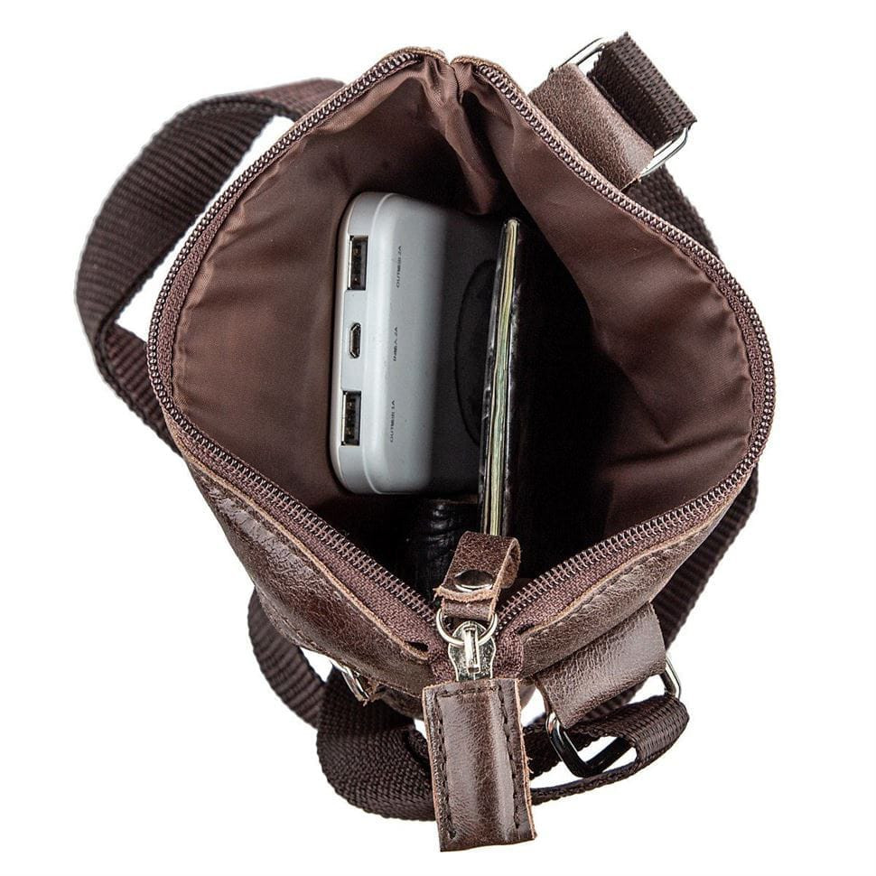SHVIGEL 11136 genuine leather bag Brown