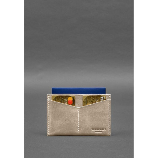 Шкіряна обкладинка-органайзер для документів 6.2 світло-бежевий краст