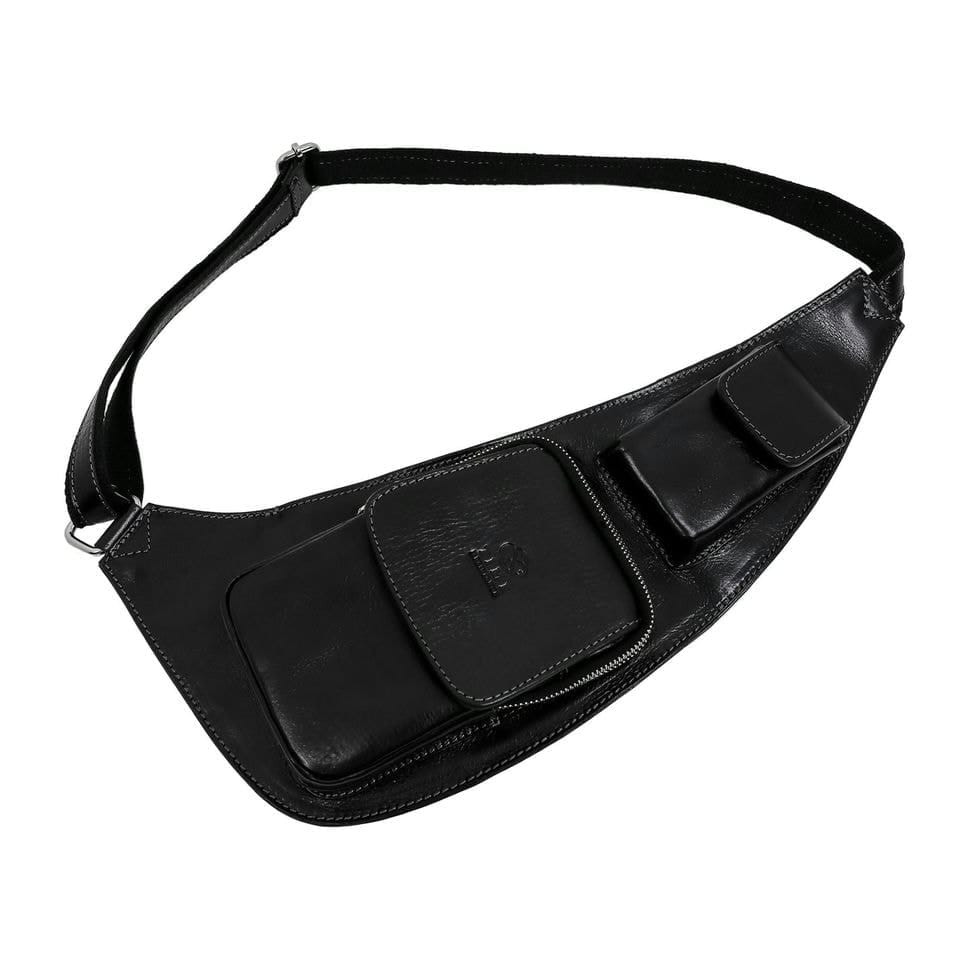 Сумка нагрудна, слінг, рюкзак на одне плече - The Monk - чорна Time Resistance 5232701