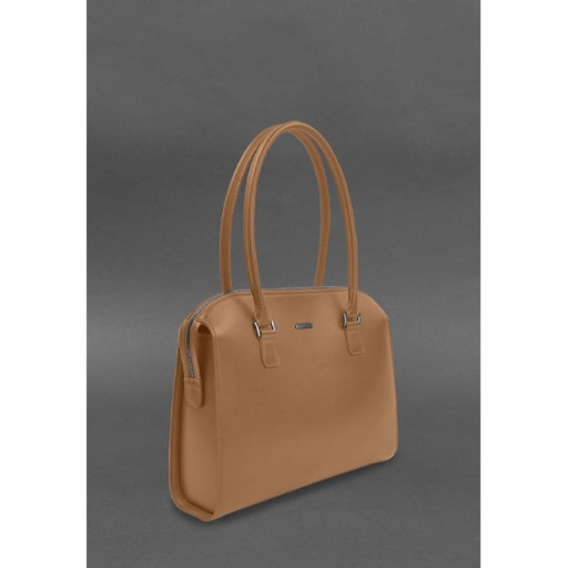 Жіноча шкіряна сумка Business карамель Краст
