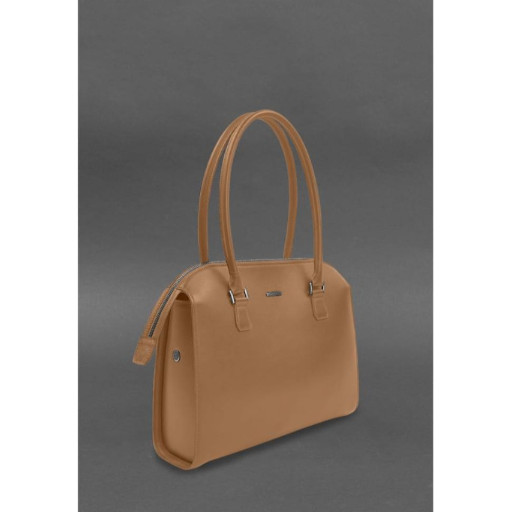 Жіноча шкіряна сумка Business карамель Краст