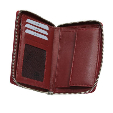 Leather wallet Cortina 5086 rosso red