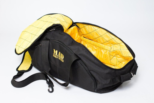 Сумка-рюкзак Infinity чорна-жовта від MAD | born to win™