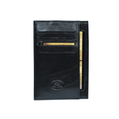 Leather credit card holder Italico 1203 nero black