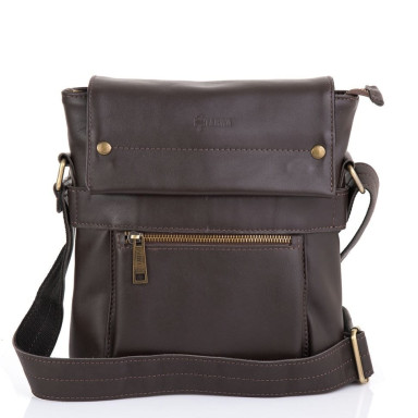 Men's leather shoulder bag GC-7121-3md TARWA