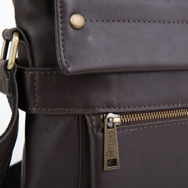 Men's leather shoulder bag GC-7121-3md TARWA