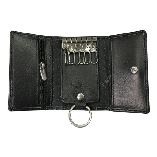 Ключниця шкіряна New Rainbow 1117 nero чорний