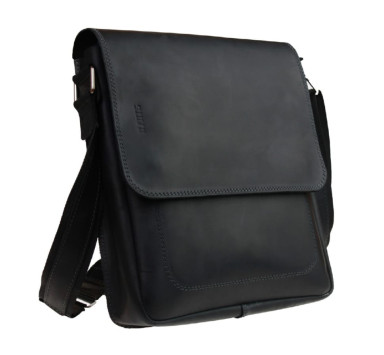 Men's leather shoulder bag SULLIVAN 354119(38) black