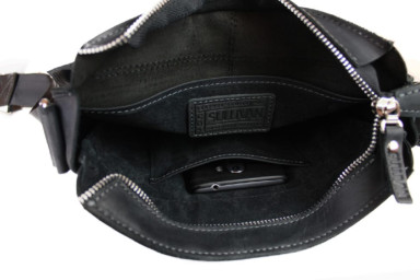 Men's leather shoulder bag SULLIVAN 354119(38) black