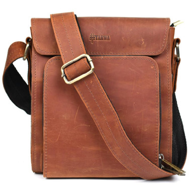 Mens leather shoulder bag RB-30272-3md TARWA