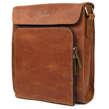 Mens leather shoulder bag RB-30272-3md TARWA