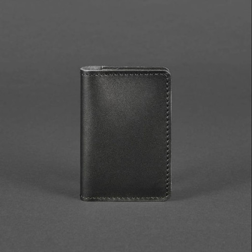 Шкіряний кард-кейс (візитниця) 6.0 чорний