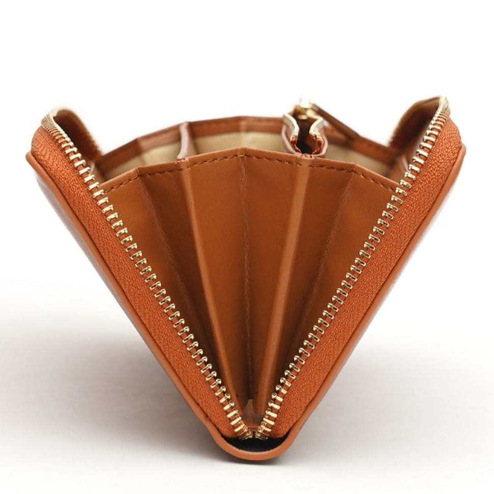 Жіночий гаманець на блискавці V1WLT02-brown