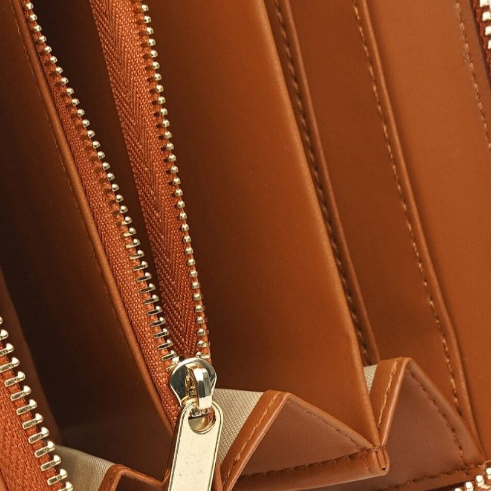 Жіночий гаманець на блискавці V1WLT02-brown