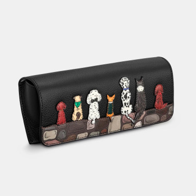 Leather Case for Yoshi Glasses Y4308 (Bark to Bark Black)