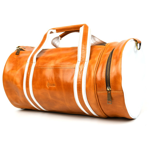 Спортивна шкіряна сумка люкс класу TARWA GYalc-5565-4lx помаранчева