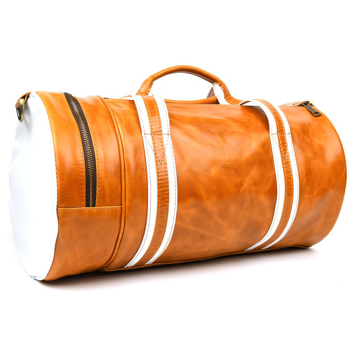 Спортивна шкіряна сумка люкс класу TARWA GYalc-5565-4lx помаранчева