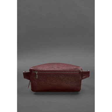 Women's leather belt bag Spirit burgundy