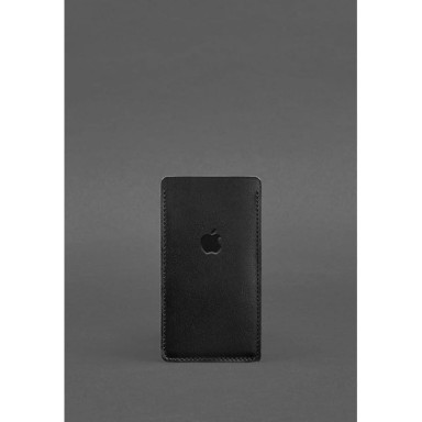 Кожаный чехол для iPhone 13 Черный Краст