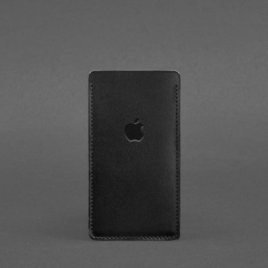 Кожаный чехол для iPhone 13 Черный Краст