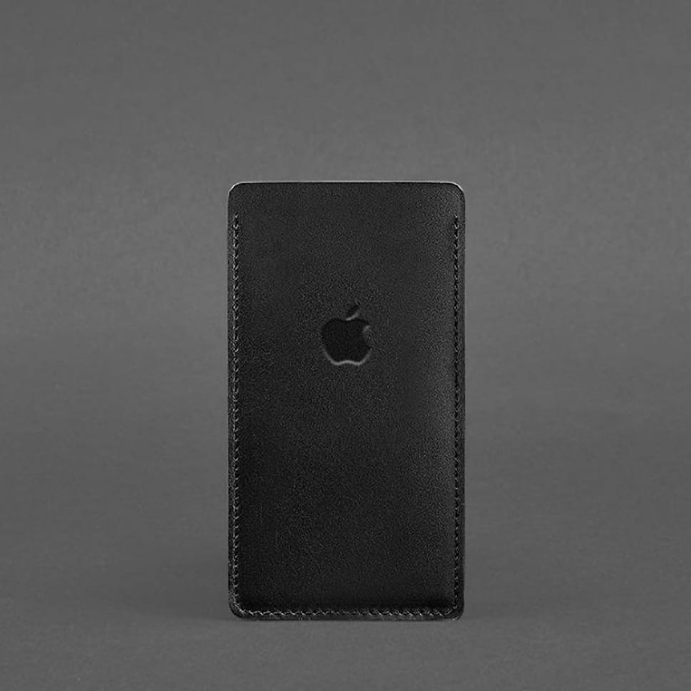 Шкіряний чохол для iPhone 13 Чорний Краст