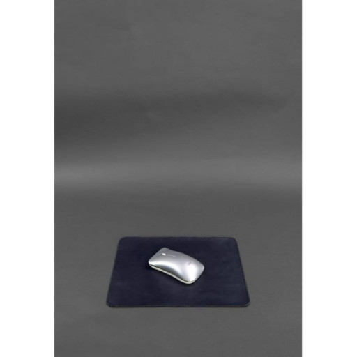 Килимок для мишки з натуральної шкіри 1.0 темно-синій краст