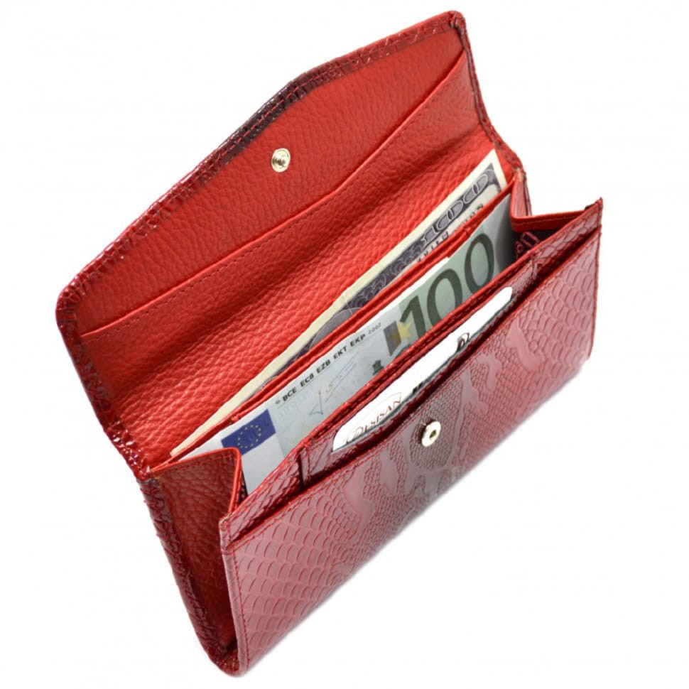 Кошелек женский кожаный Desisan 113-500 красный узор