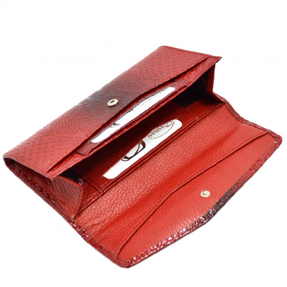 Кошелек женский кожаный Desisan 113-500 красный узор