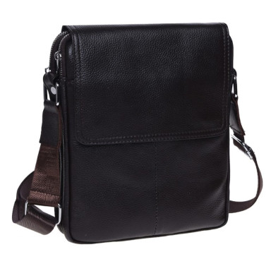 Men's leather shoulder bag Keizer K13508-brown