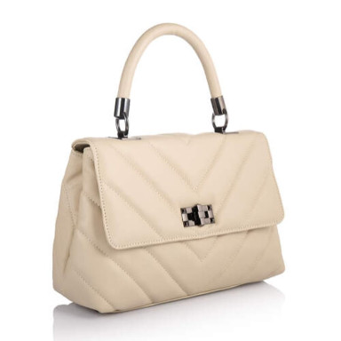 Кожаная женская сумка Virginia Conti Italy - Art02714beige