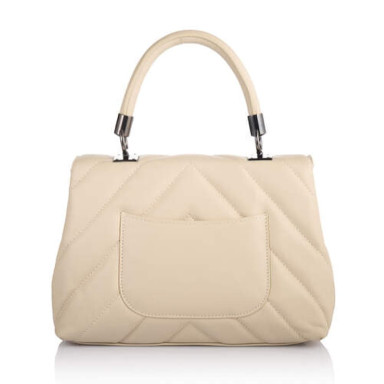 Кожаная женская сумка Virginia Conti Italy - Art02714beige