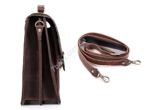 Чоловічий портфель ручної роботи з кінської шкіри Crazy Horse