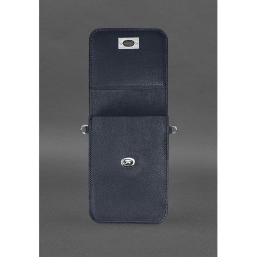 Шкіряна сумка для телефону Tina Синя