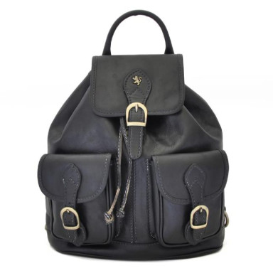 Pratesi BNE345 - Backpack Caporalino in cowhide leather Bruce Black