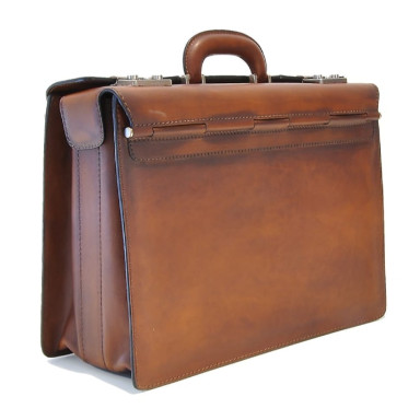 Pratesi BMA388 - Briefcase Lorenzo Il Magnifico in cow leather Bruce Brown