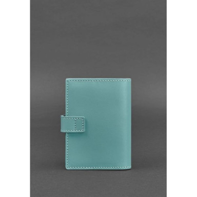 Leather passport cover 5.0 (with window) turquoise