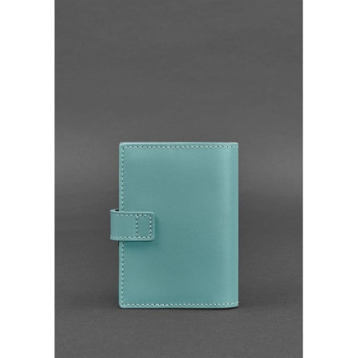 Шкіряна обкладинка для паспорта 5.0 (з віконцем) бірюзова