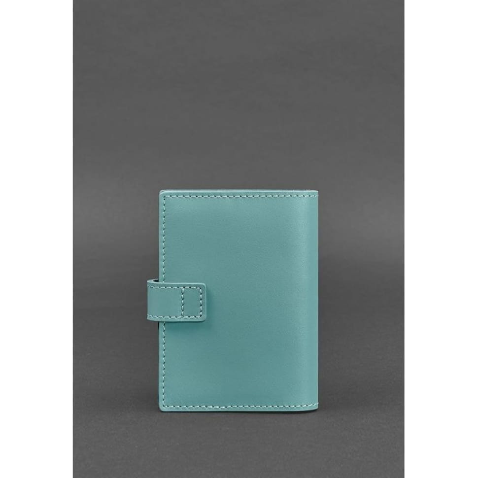 Leather passport cover 5.0 (with window) turquoise