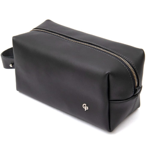 Чоловічий матовий шкіряний несесер GRANDE PELLE 11508 Чорний